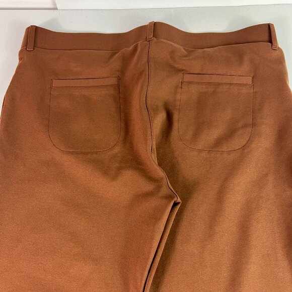 Betabrand Dress Pants Women's 35x28* 7 Pocket Straight Brown Stretch Yoga Tag XL - Picture 10 of 16